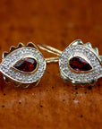 Heloise 14k Gold, Garnet and Diamond Earrings