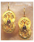 Heracles Knot 14k Gold and Garnet Earrings