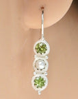 Hermoine Hightower Peridot and Pearl Earrings