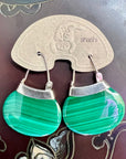 Malachite Purse Earrings