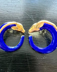 Vintage Laurel Burch Royal Blue Homeric Antelope Earrings