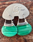 Malachite Purse Earrings