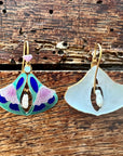 Nouveau Pearl & Opal Enamel Earrings