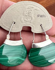 Malachite Purse Earrings