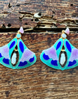 Nouveau Pearl & Opal Enamel Earrings