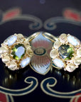 Jane Austen 14k Gold, Peridot and Pearl Earrings