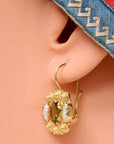 Jane Austen 14k Gold, Peridot and Pearl Earrings