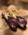 Jane Eyre 14k Gold, Amethyst and Garnet Earrings