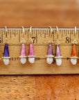Jane Foole Enamel and Pearl Ice Blue Earrings