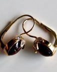 Jane Seymour 14k Gold, Garnet and Diamond Earrings