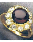 Jane Seymour 14k Gold, Garnet and Diamond Ring