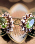 Kenilworth 14k Gold, Peridot and Diamonds Studs