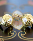 Lady Caroline 14k Gold and Pearl Earrings