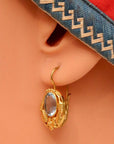 Lady Windermere 14k Gold and Blue Topaz Earrings