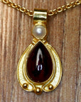 Lamplight 14k Gold and Garnet Necklace