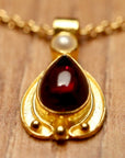 Lamplight 14k Gold and Garnet Necklace