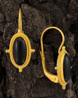 Lewis Carroll Onyx Earrings