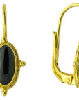 Lewis Carroll Onyx Screw Back Earrings