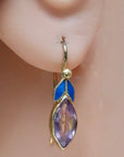 Lily Elsie Enamel and Amethyst Earrings