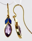 Lily Elsie Enamel and Amethyst Earrings
