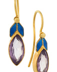 Lily Elsie Enamel and Amethyst Earrings