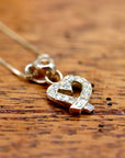 Love Knot 14k Gold and Diamond Necklace