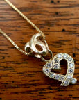 Love Knot 14k Gold and Diamond Necklace