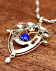 Lyrical Shield Lapis Necklace