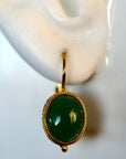 Maharashtra 14k Gold and Aventurine Earrings