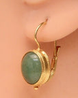 Maharashtra 14k Gold and Aventurine Earrings