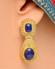 Malabar 14k Gold and Lapis Earrings