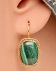 Manchester 14k Gold and Malachite Earrings