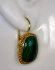 Manchester 14k Gold and Malachite Earrings