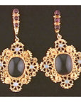 Marquessa Of Rockingham Garnet Screw Back Earrings