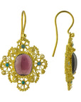 Marquessa Of Rockingham Garnet Screw Back Earrings