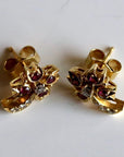 Marseille 14k Gold, Garnet and Diamond Earrings