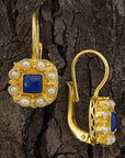 Mediterranean Lapis and Pearl Earrings
