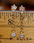 Miley 14k Gold and Diamond Dangle Earrings