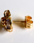 Milky Way 14k Gold, Diamond and Sapphire Studs