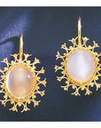 Moonstone Snowflake Earrings
