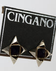 Onyx Pyramid Earrings