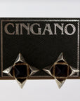 Onyx Pyramid Earrings