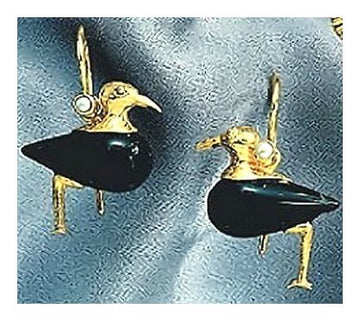 Onyx Sandpiper Earrings