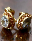 Openwork Peridot Stud Earrings