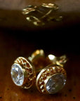 Openwork Peridot Stud Earrings
