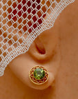 Openwork Peridot Stud Earrings