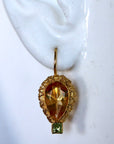 Penelope Pureheart 14k Gold, Citrine and Peridot Earrings