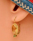 Penelope Pureheart 14k Gold, Citrine and Peridot Earrings