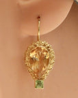 Penelope Pureheart 14k Gold, Citrine and Peridot Earrings