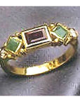 Pollaiuolo 14k Gold, Ruby, Emerald and Diamond Ring